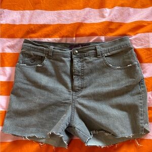 Gloria Vanderbilt Grey Denim Cutoff Shorts